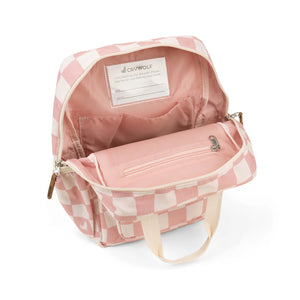 Crywolf MINI BACKPACK Pink Check Pink and white checkered bag