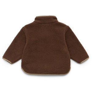 Crywolf Child Kids BABY SHERPA JACKET Pinecone Brown children's fleece jacket