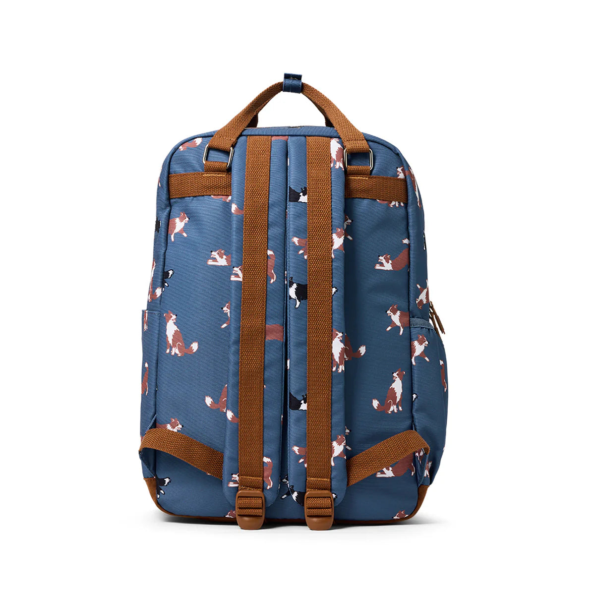 Crywolf KNAPSACK Collies School Bag Blue backpack with dog pattern