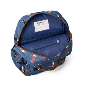 Crywolf KNAPSACK Collies School Bag Blue backpack with dog pattern