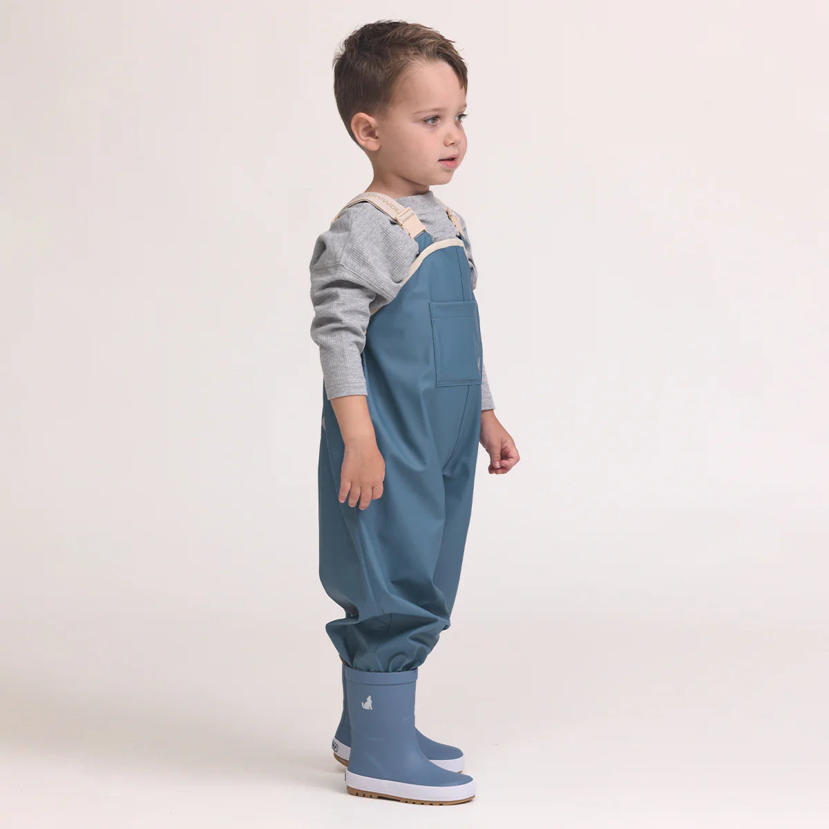 Crywolf Child Kids Rain Overalls Highland Blue