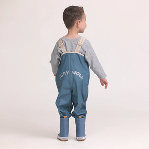 Crywolf Child Kids Rain Overalls Highland Blue