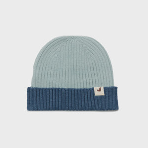 Crywolf Child TASMAN BEANIE - Blue Knitted beanie with a blue band
