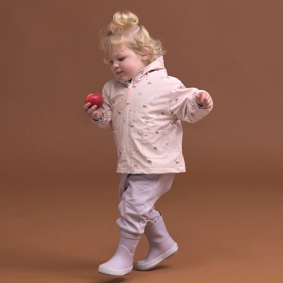 Crywolf Child BABY WANDER JACKET Pony Club Pink children's jacket with animal prints