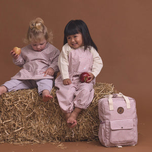 Crywolf Child BABY WANDER OVERALL Gingham Pink checkered overalls