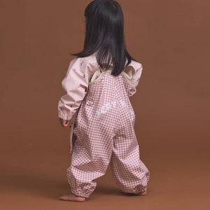 Crywolf Child BABY WANDER OVERALL Gingham Pink checkered overalls