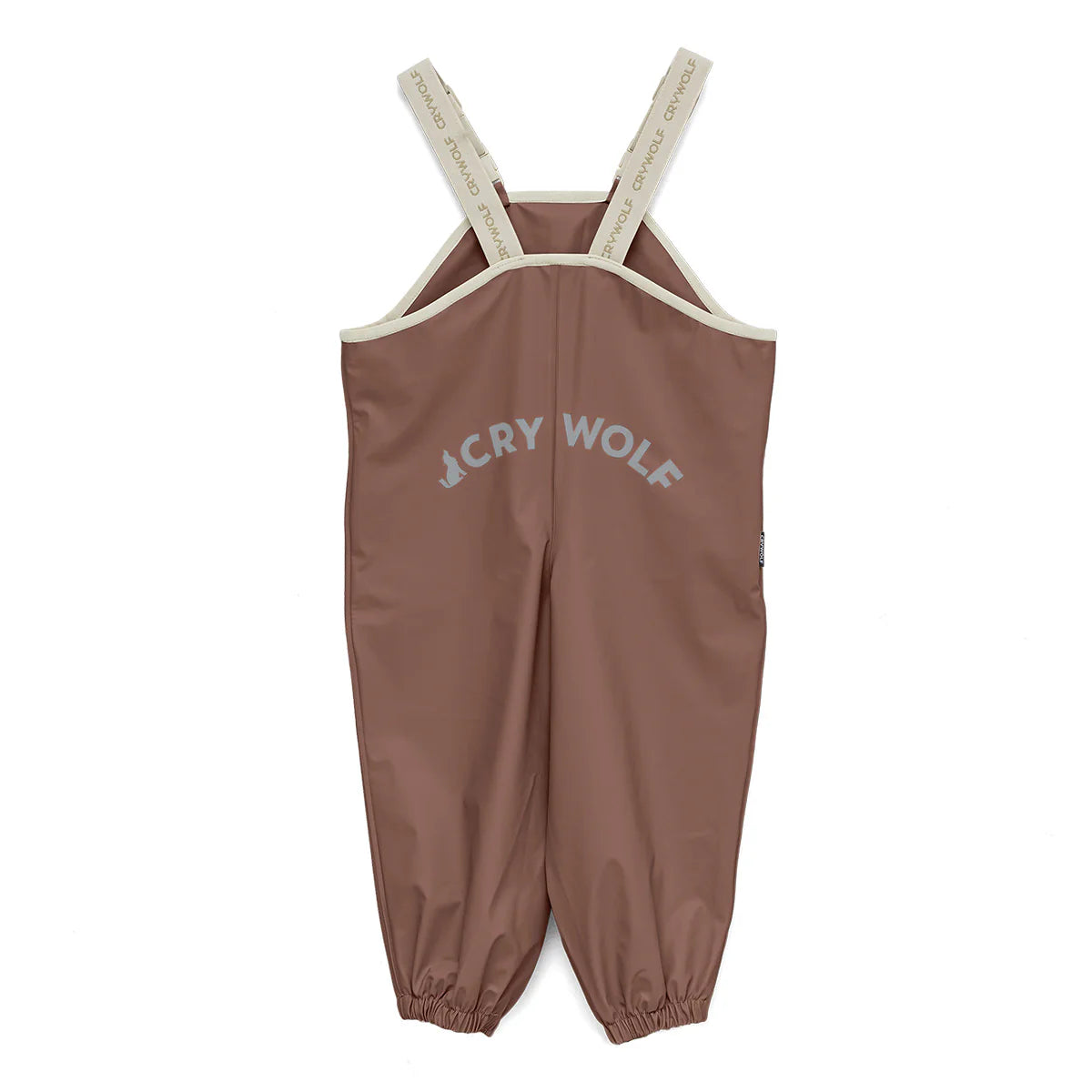 CRYWOLF CHILD BABY WANDER OVERALL Pinecone Brown overalls with beige straps