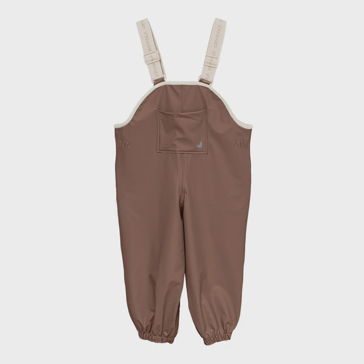 CRYWOLF CHILD BABY WANDER OVERALL Pinecone Brown overalls with beige straps