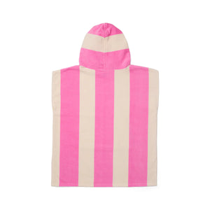 CRYWOLF KIDS GIRLS HOODED TOWEL Candy Stripe Pink