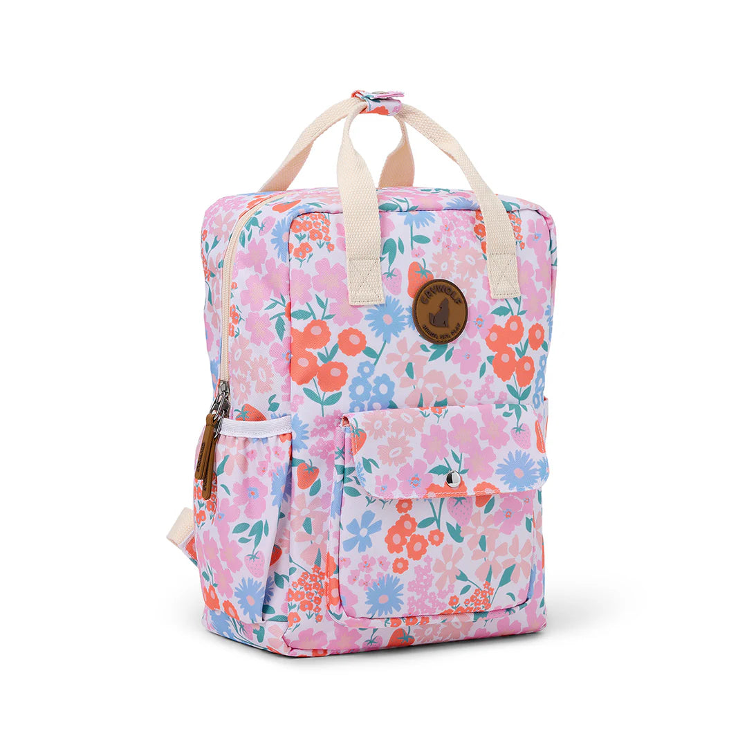 CRYWOLF MINI BACKPACK Berry Garden Floral patterned backpack
