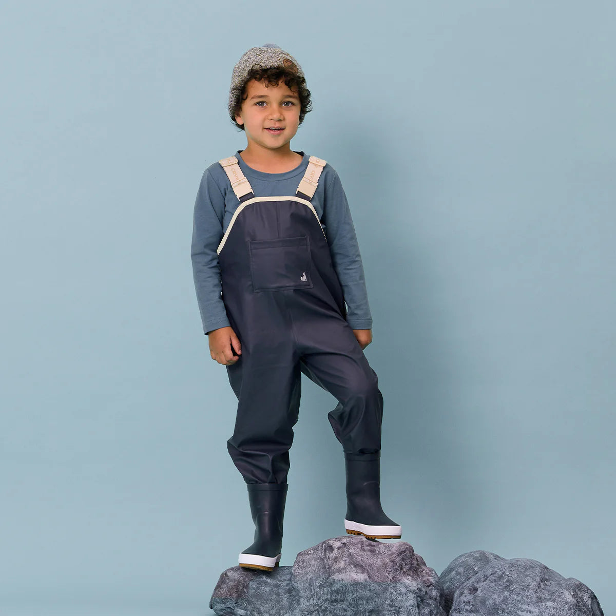 Crywolf Kids Rain Overalls Indigo