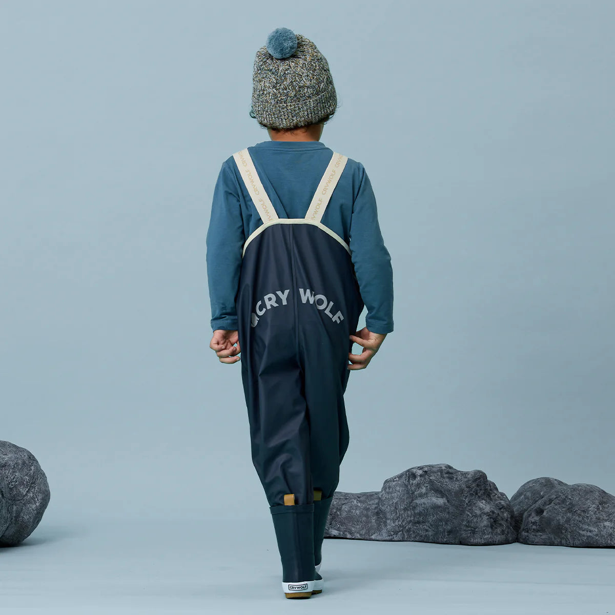 Crywolf Kids Rain Overalls Indigo