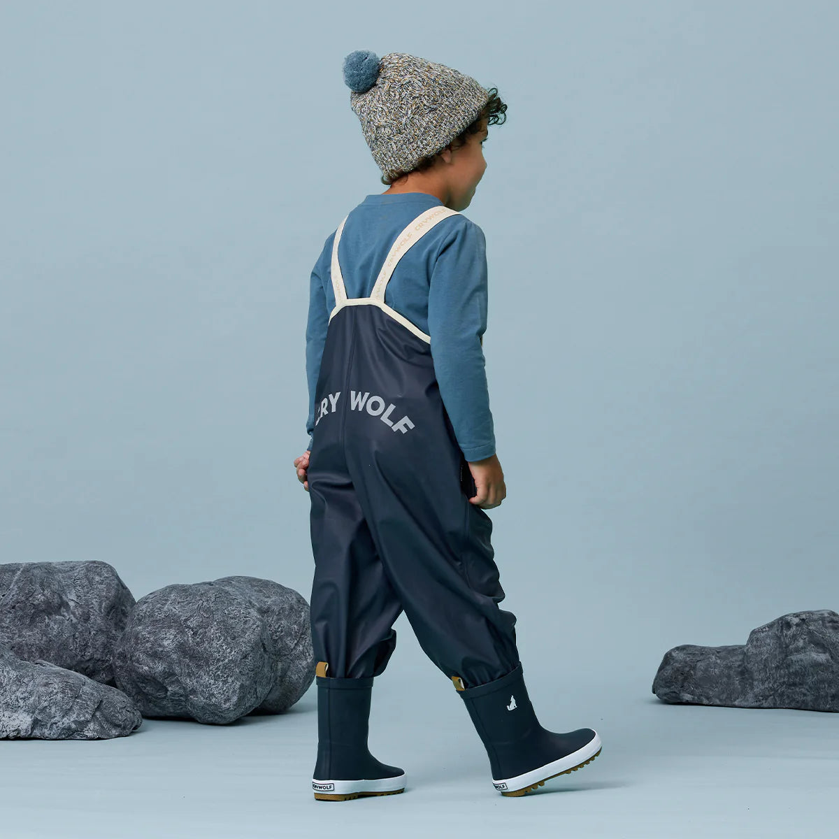 Crywolf Kids Rain Overalls Indigo