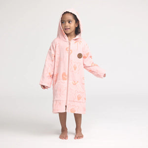 CRYWOLF KIDS GIRLS EVERYWHERE ZIP-UP TOWEL Pink Beach Wear