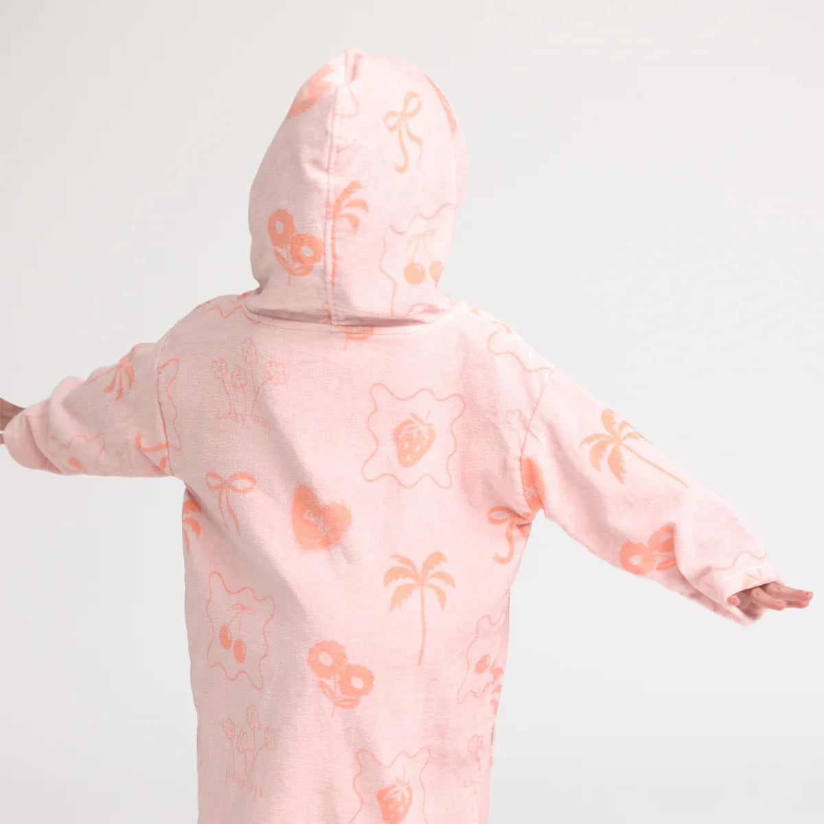 CRYWOLF KIDS GIRLS EVERYWHERE ZIP-UP TOWEL Pink Beach Wear