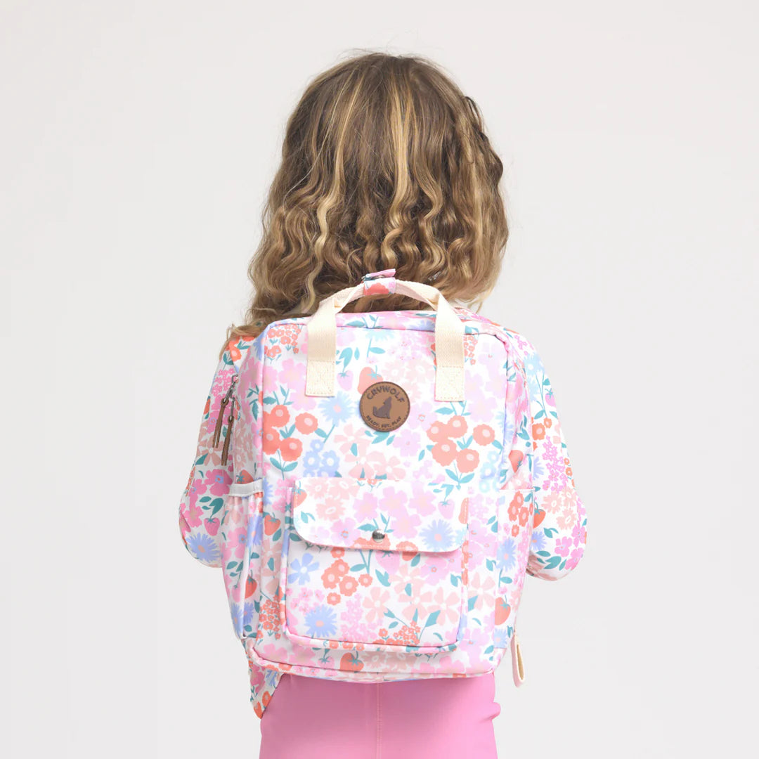 CRYWOLF MINI BACKPACK Berry Garden Floral patterned backpack