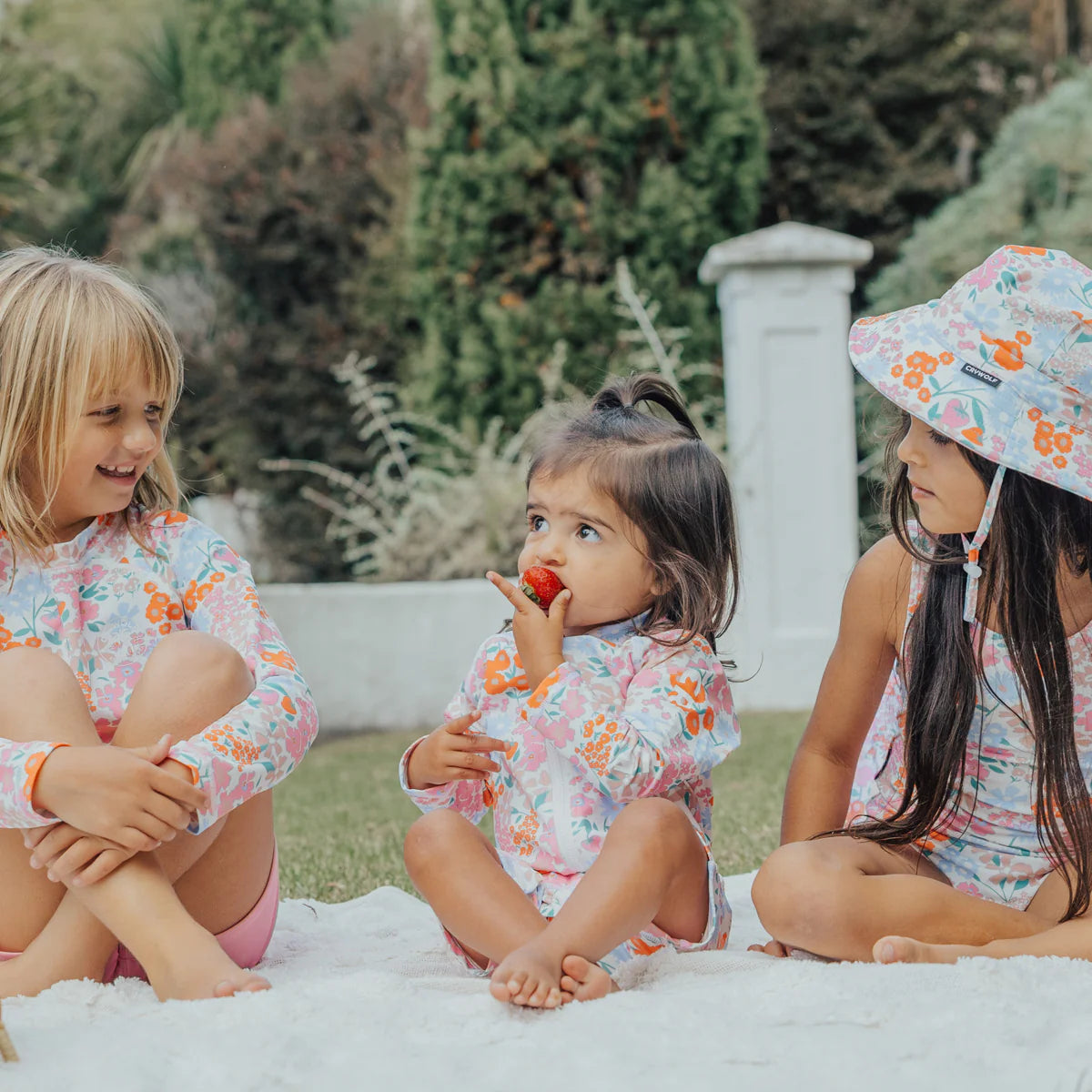 CRYWOLF Baby Kids Girls swimwear BABY RASH SUIT Berry Garden