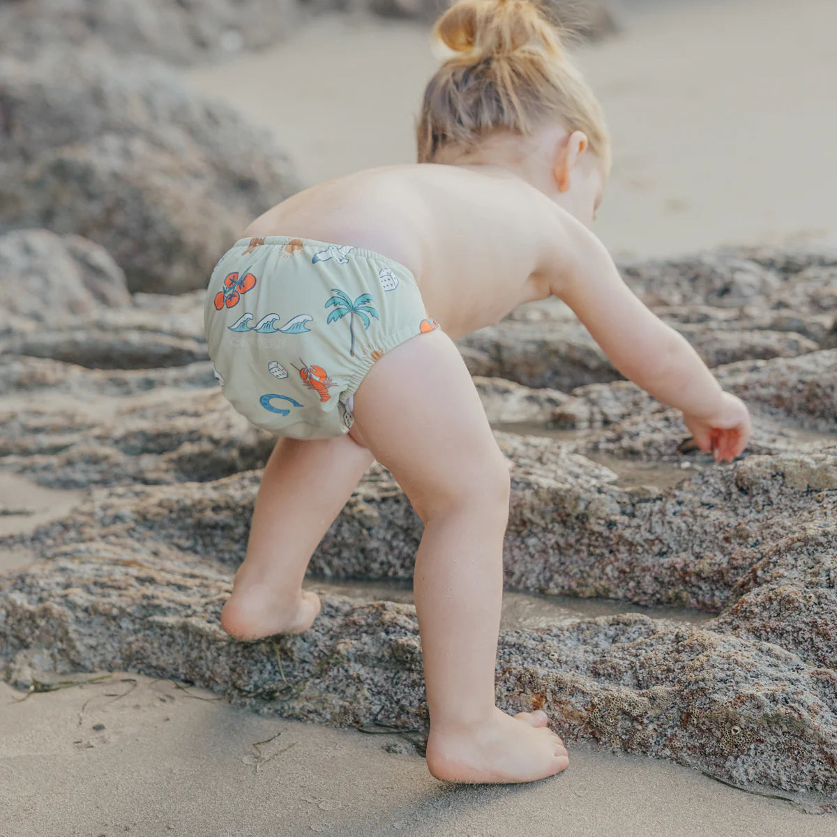 Crywolf REUSABLE SWIM NAPPY Lucky Days Sage Baby Kids