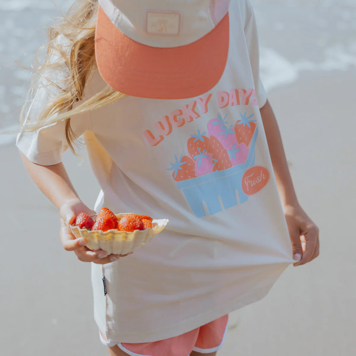CRYWOLF KIDS GIRLS SCRATCH 'N SMELL T-SHIRT Strawberries SS25/26