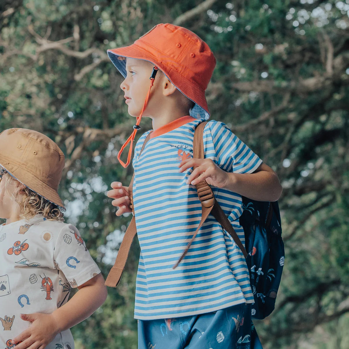 Crywolf Kids Boys SUN SMART T-SHIRT Lobster Stripe