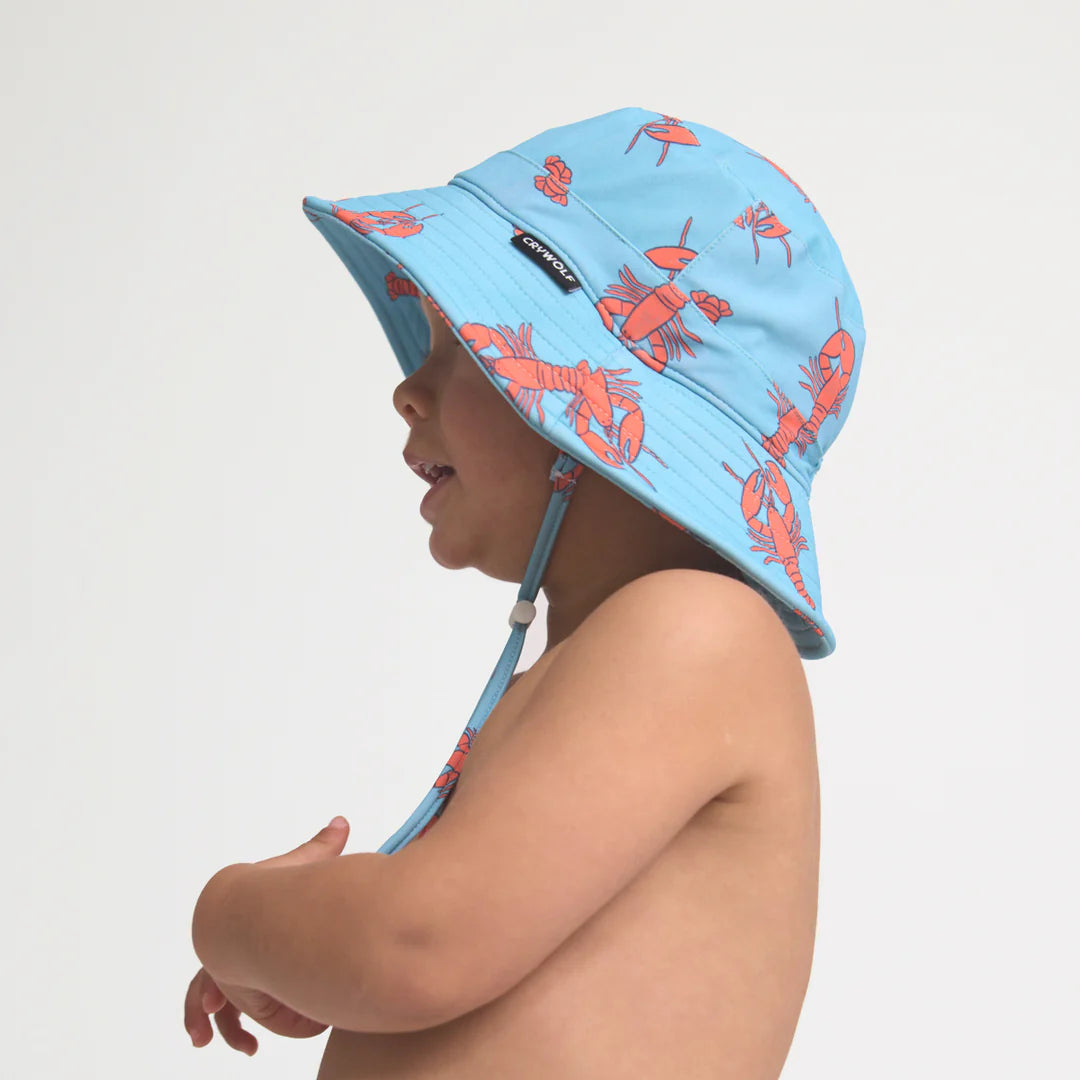 CRYWOLF CHILD Swim Bucket Hat - Little Lobsters