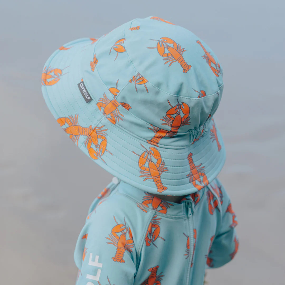 CRYWOLF CHILD Swim Bucket Hat - Little Lobsters