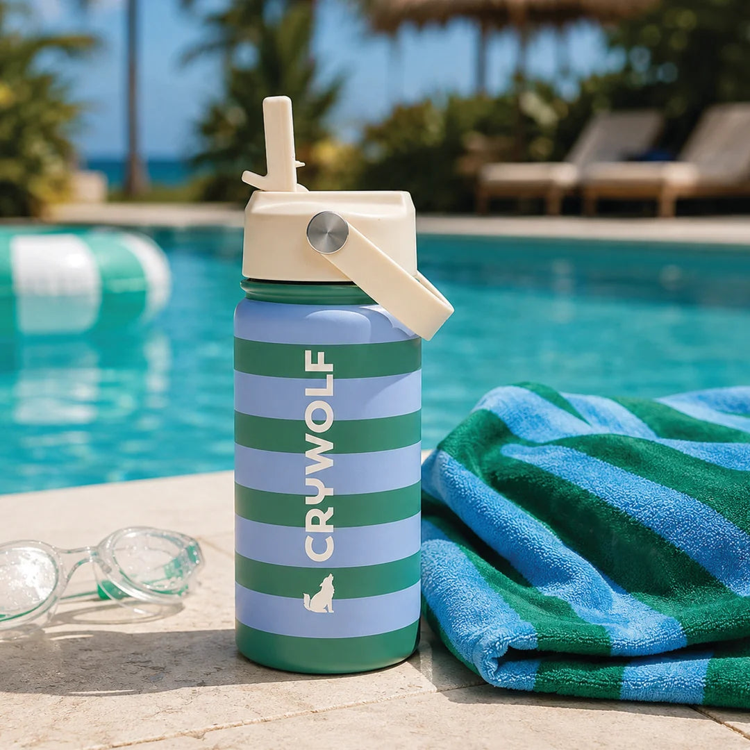 Crywolf Kids Water DRINK BOTTLE (400ml) Deck Stripe