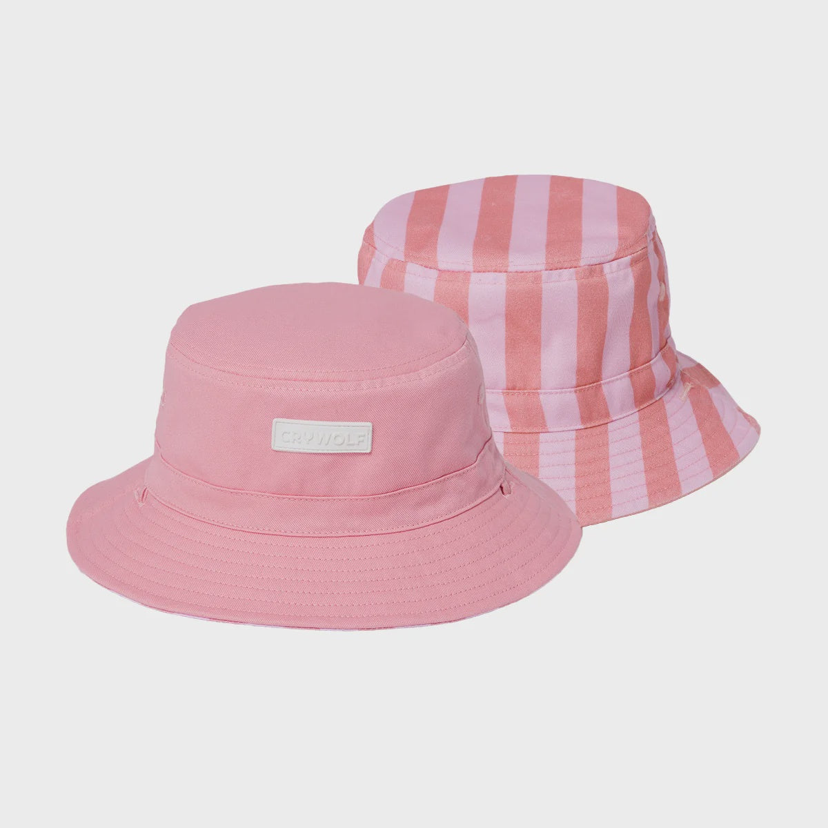 Crywolf Kids Sun REVERSIBLE BUCKET HAT Flamingo Stripe
