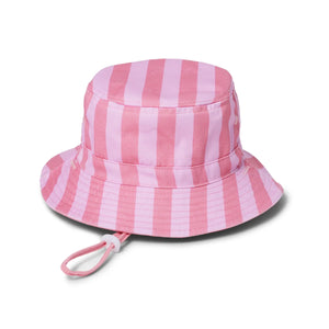 Crywolf Kids Sun REVERSIBLE BUCKET HAT Flamingo Stripe