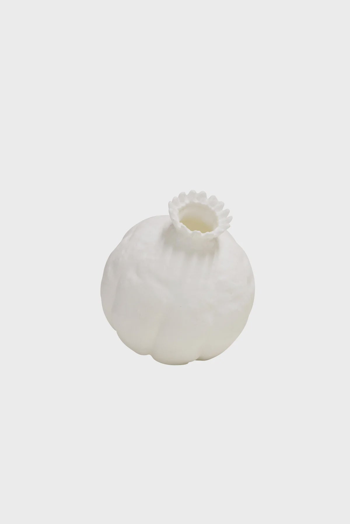 Maytime Pomegrante Wide White ceramic vase fine bone china
