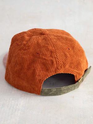 Natural Life Cap Corduroy Snapback Rust Folk Flower