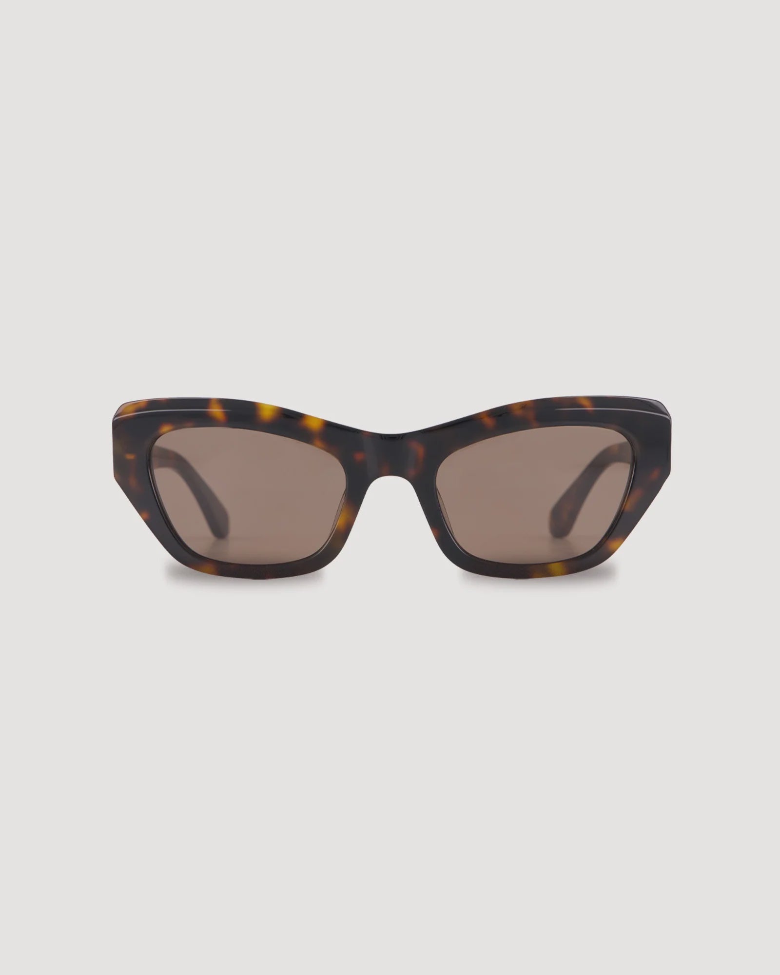 SABEN Cara Sunglasses - Tortoise Tortoiseshell cat-eye sunglasses with brown tinted lenses