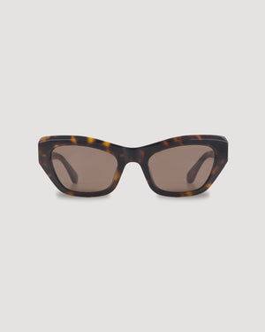 SABEN Cara Sunglasses - Tortoise Tortoiseshell cat-eye sunglasses with brown tinted lenses