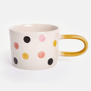 Caroline Gardner - Coloured Spots - Mug Ceramic mug with colorful polka dot design