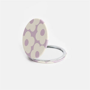 Caroline Gardner - Lilac Flower Round - Pocket Mirror