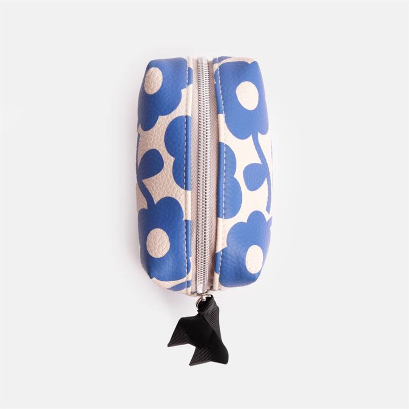 Caroline Gardner - Blue Flower Cube - Mini Cosmetic Bag