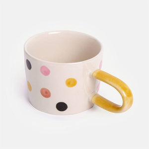 Caroline Gardner - Coloured Spots - Mug Ceramic mug with colorful polka dot design
