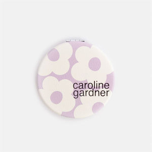 Caroline Gardner - Lilac Flower Round - Pocket Mirror