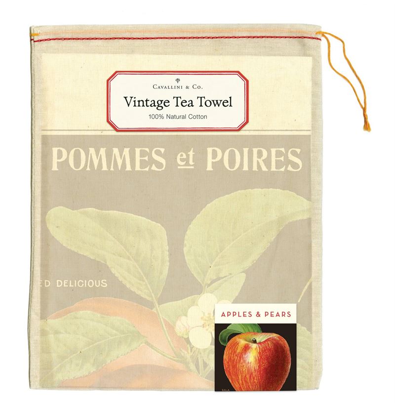 Cavallini & Co - Apples & Pears - Tea Towel