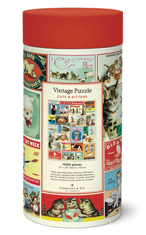 Cavallini & Co - Cats & Kittens 1000 Pce - Vintage Puzzle