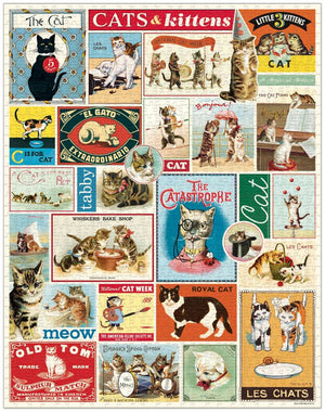 Cavallini & Co - Cats & Kittens 1000 Pce - Vintage Puzzle