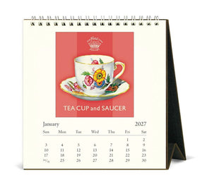 Cavallini & Co - Tea Time - 2027 Desk Calendar