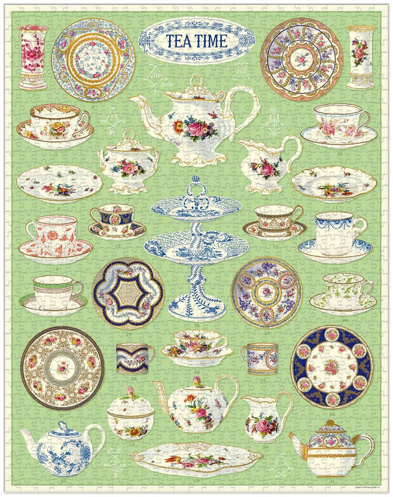 Cavallini & Co - Tea Time 1000 Pce - Vintage Puzzle