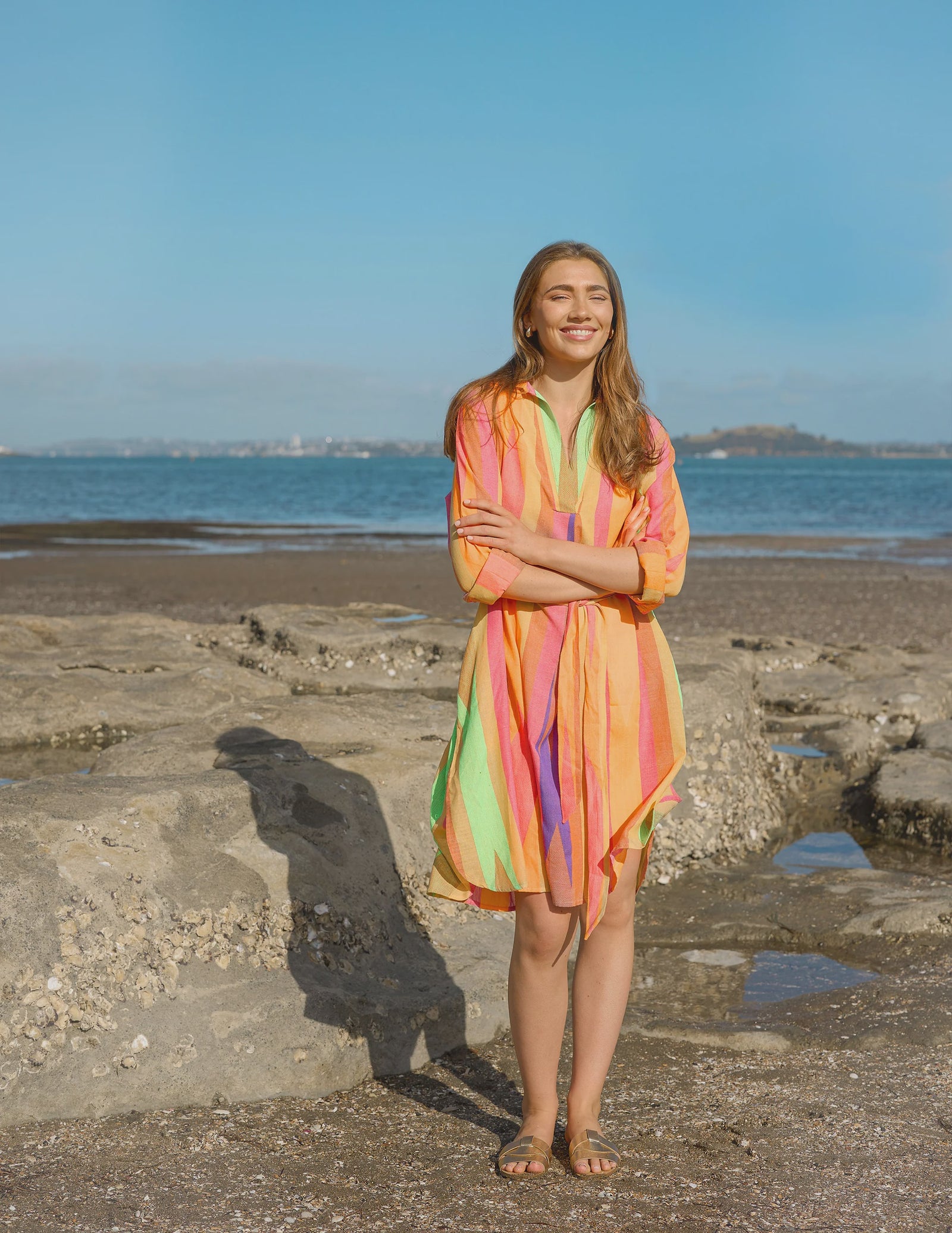 Stella Gemma Cayman Shirt Dress Cotton Multi Colours