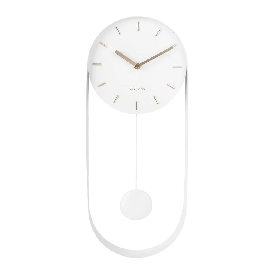 KARLSSON Charm Pendulum Clock - White