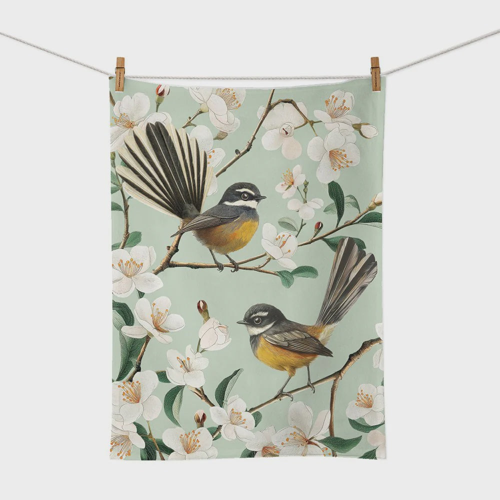 Chatty Fantail Tea Towel