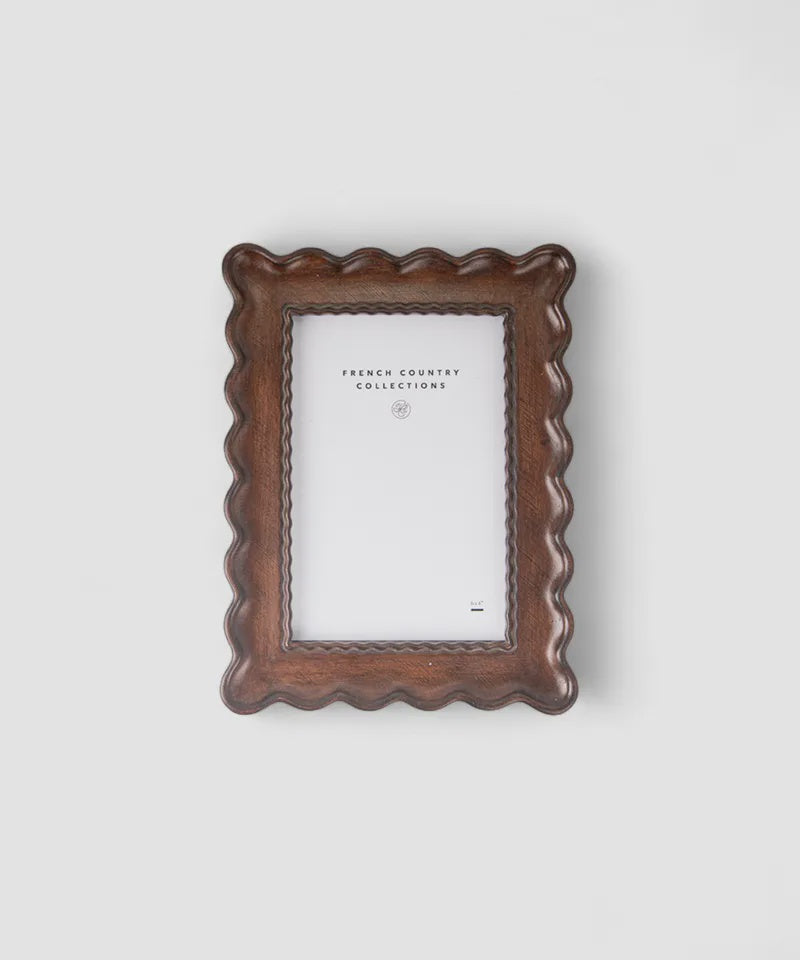 Chestnut Wavy Photo Frame 4x6"