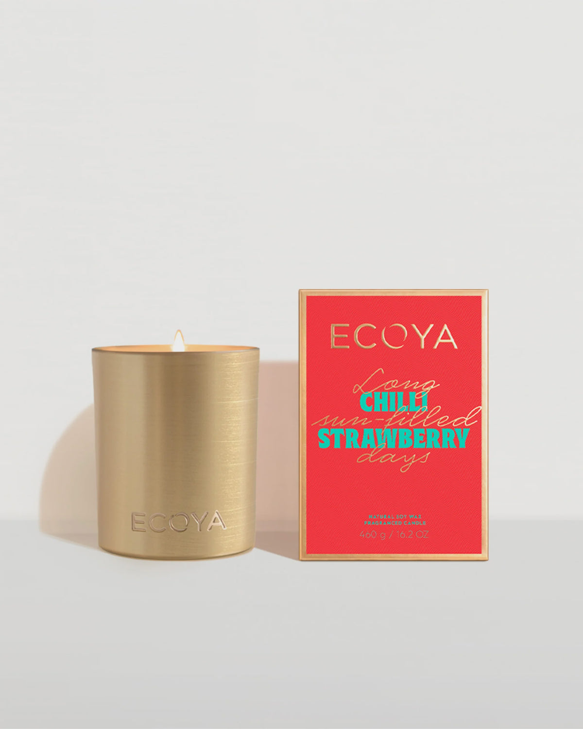 ECOYA Chilli Strawberry Goldie Candle Holiday Collection