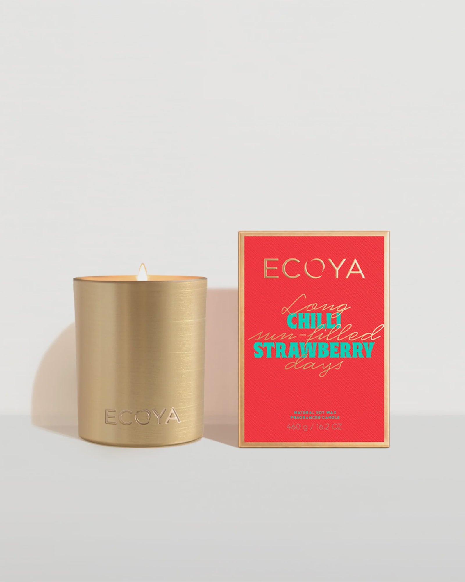 ECOYA Chilli Strawberry Goldie Candle Holiday Collection