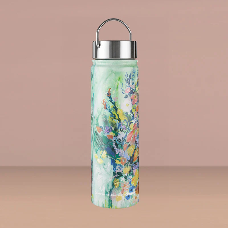 Chunky Water Bottle 650ml - Addiction to Living Carmel Van Der Hoeven - stainless steel - metal lid
